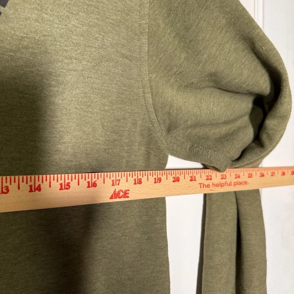 The North Face Fleece Hoodie Half Dome Green and Black Size Medium